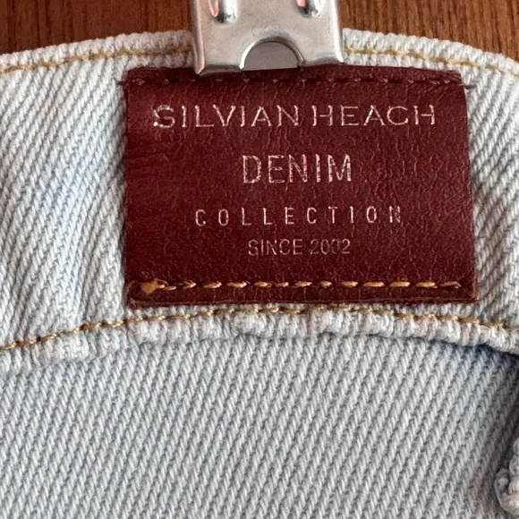 Silvian Heach Made in Italy 100# cotton Blue Flare Wide Leg Jeans Sz 29 - Picture 7 of 10